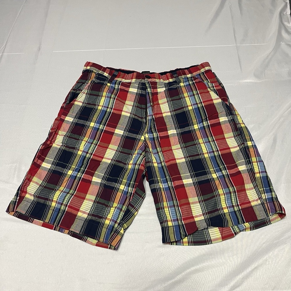 Madison Shorts Mens 32 Multicolor Plaid Skater Baggy Grunge Preppy Y2K